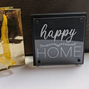 SHELF/DESK ART 'HAPPY HOME' Layered Plaque…